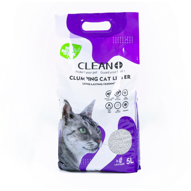 CLEAN+ Bentonite Cat Litter 10L Pack Lavender Scented