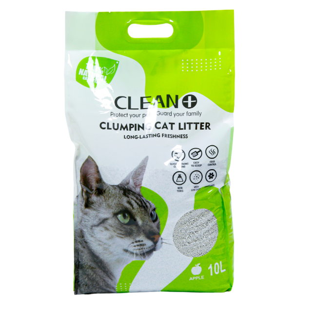 CLEAN+ Bentonite Cat Litter 10L Pack Lavender Scented