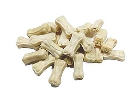 Rawhide Pressed Dog Long Lasting Chew Bone Calcium Treat Bone for Strong Jaws Prevent Destructive Behavior Boredom Keeps Teeth Clean High in Protein