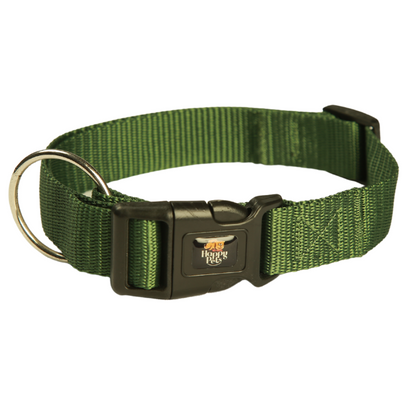 Classic Reinforced O-Ring Dog Collar-Olive green