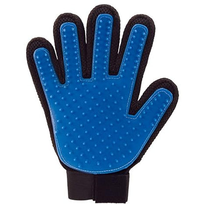 Pet Grooming, Deshedding & Massaging Glove for Dogs Cats and Other Small Animals, Cleaning Remove Hair and Bath True Touch Glove (Single-Sided Glove)