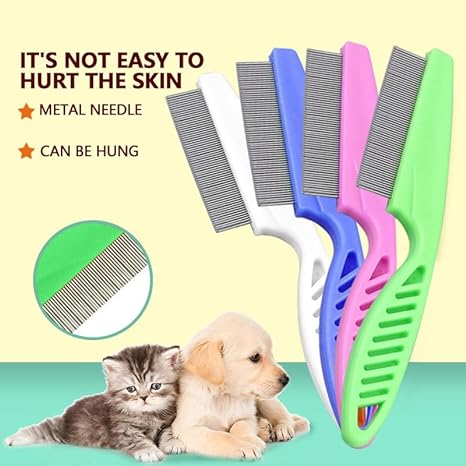 Flea comb small-Dog and cat Lice/ flea  Comb, Suitable for small breeds. Stainless steel comb(SIZE-S)