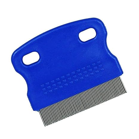 Flea Comb Pet Cat Dog Lice Comb Nit Remover Grooming Brush Tools to Treatment & Remove Fleas, Mites, Ticks, Dandruff Flakes - Stainless Steel Fine Teeth- Color May Vary