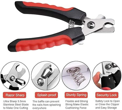 Dog Nail Cutter Clipper And Filer,Claw & Nails Clippers Grinder Grooming Trimmer For Small, Medium, Large Dogs And Cats