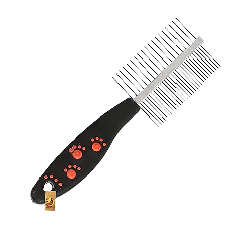 Double Side Steel Needles Comb for Dogs and Cats - Shedding Comb for Dogs, Cats  (Color May Vary)