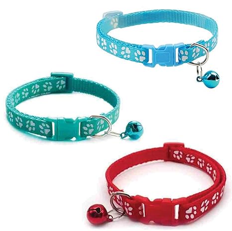 Collar for cats and puppies |  Adjustable [8-11 inch], with Bell, Fast Release Buckle, Neck Collar for Kitten, Cat, Small Dogs & Puppies PACK OF 1