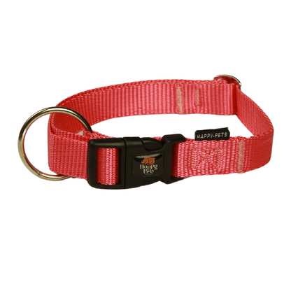 Classic Reinforced O-Ring Dog Collar-pink