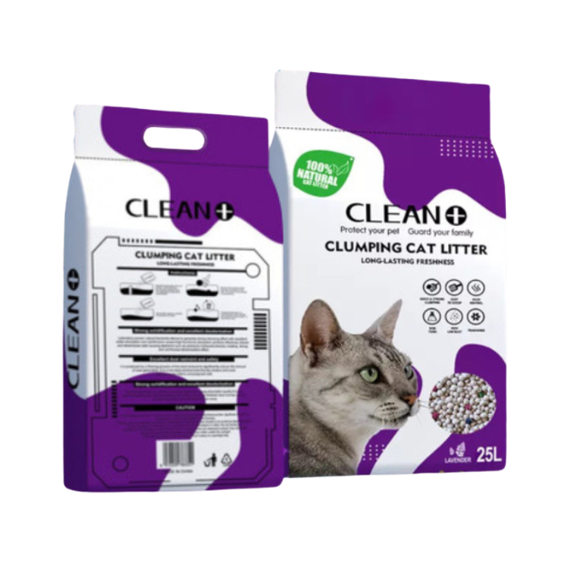 CLEAN+ Bentonite Cat Litter 25L Pack Lavender Scent