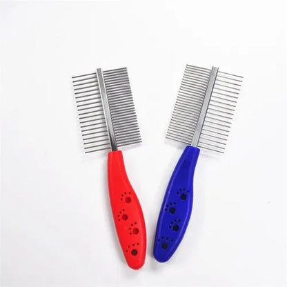 Double Side Steel Needles Comb for Dogs and Cats - Shedding Comb for Dogs, Cats  (Color May Vary)